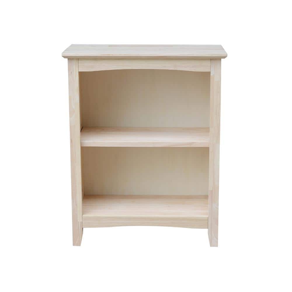Adjustable Solid Parawood Shaker Bookcase, 36 in Brown