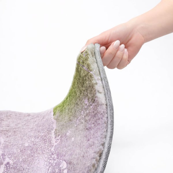 Dream Shag Premium Machine Washable Abstract ADS517 Purple 9 ft. x 12 ft. Area Rug
