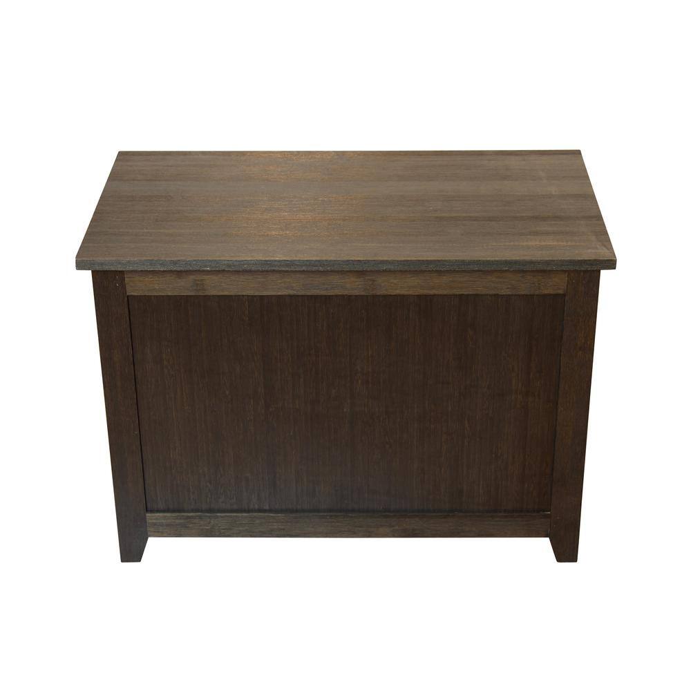 Solid Bamboo Brushed Brown Storage Chest Bench 18 in x 26 in x 14 in price history on PriceWatchPro