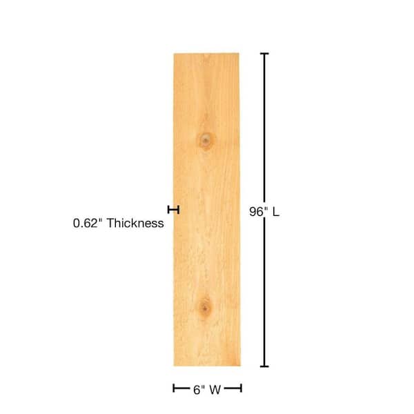 5/8 in. x 6 in. x 6 ft. Western Red Cedar Flat Top Fence Picket (16-Pack) 5/8 in. x 6 in. x 6 ft. Western Red Cedar Flat Top Fence Picket (16-Pack)