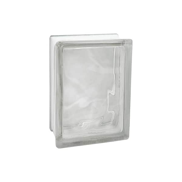 Seves 3 in. Thick Series 6 in. x 8 in. x 3 in. (10-Pack) Wave Pattern Glass Block (Actual 5.75 x 7.75 x 3.12 in.)