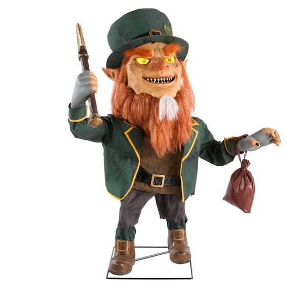 4.5 ft. Gruesome Grounds Animated LED Cursed Clover H18