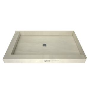 Redi Base 32 in. x 48 in. Double Threshold Shower Base with Center Drain and Polished Chrome Drain Plate