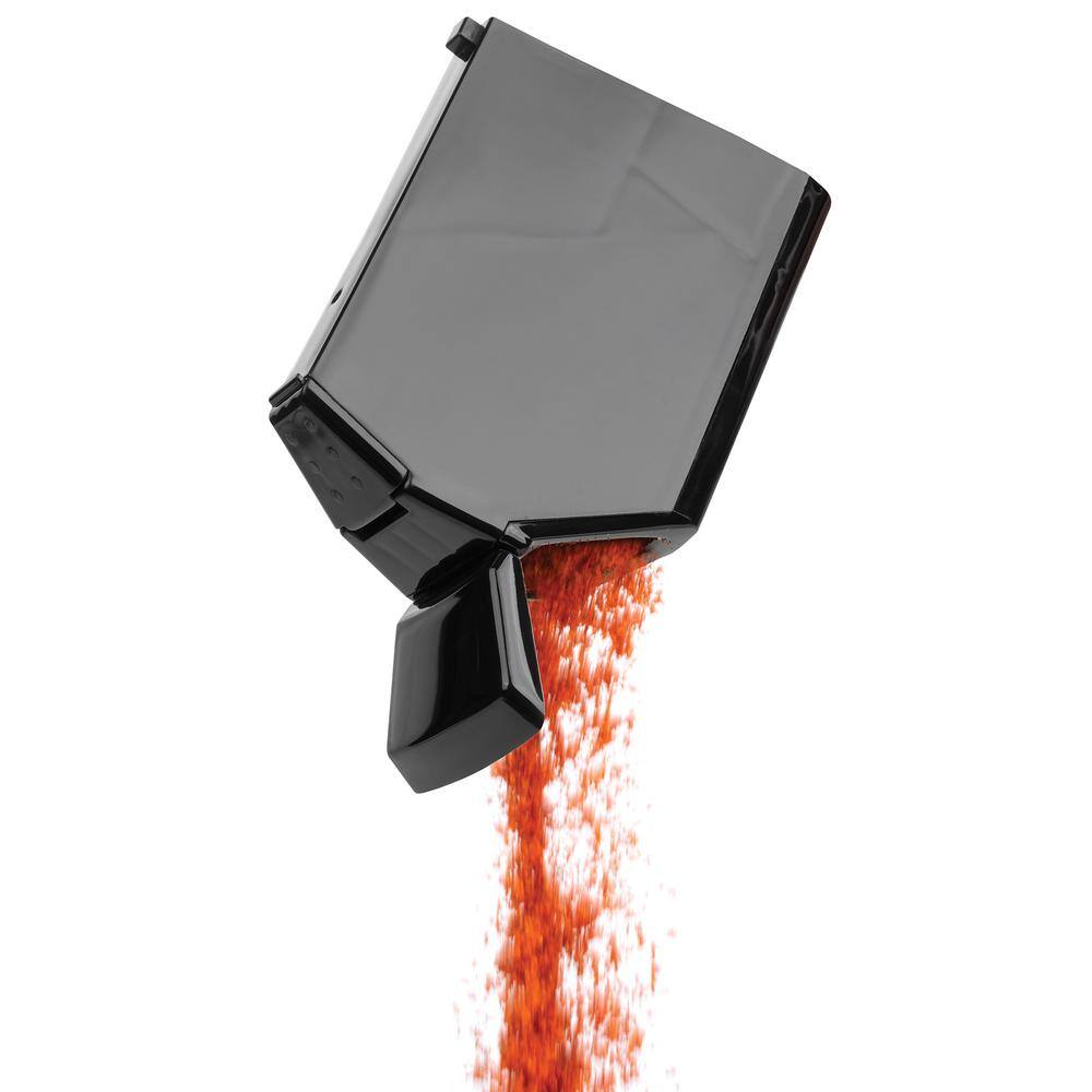 Black Revolving Countertop Spice Carousel with Auto-Measure
