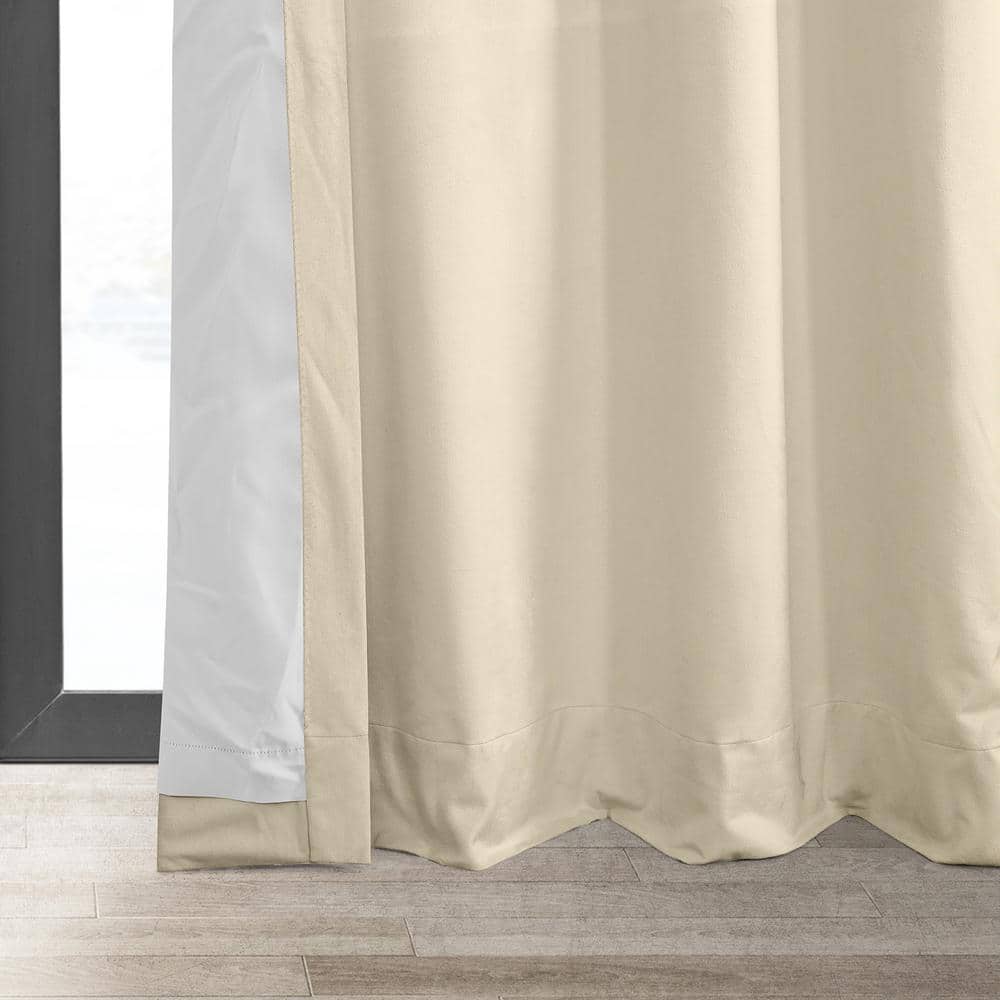 Luxurious Gray Velvet Blackout Indoor Window Curtain 50" x 120"