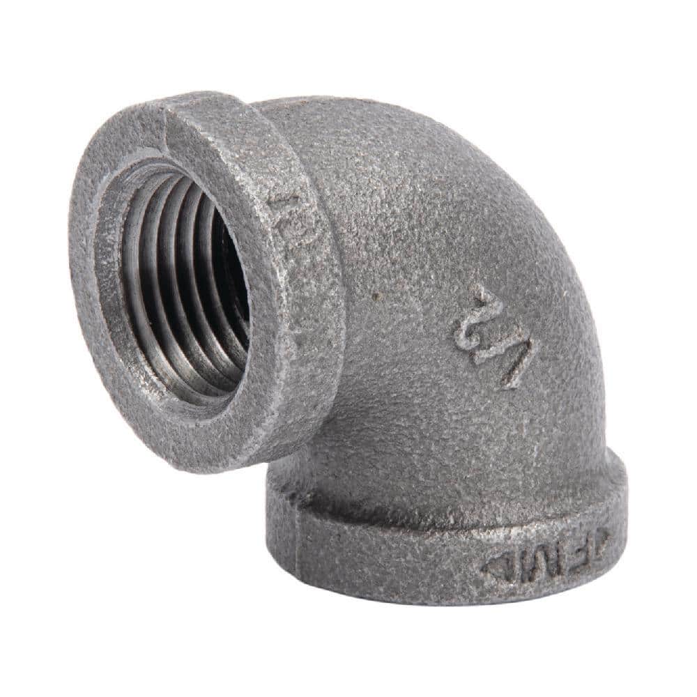 EZバー　IROTEC 50mm STZ 1/2 in. Black Iron 90 Degree Elbow PDB E90-12 - The Home