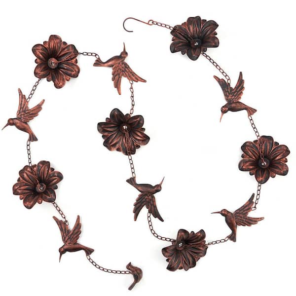 8.5 ft. Hummingbird Rain Chain, Rain Chains for Outside