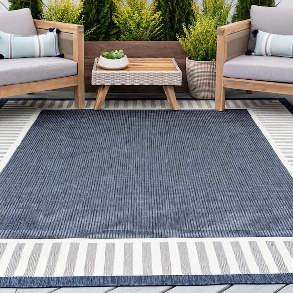 Eco Navy 4 ft. x 5 ft. 3 in. Outdoor Area Rug
