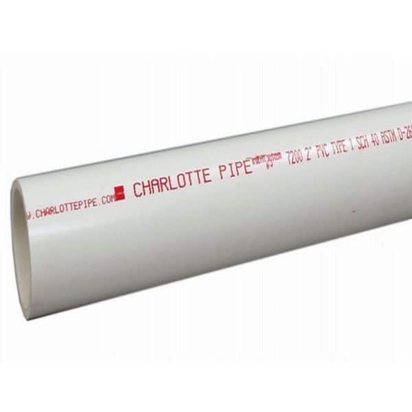 Charlotte Pipe 6 in. x 10 ft. PVC Schedule 40 DWV PE Solid Core