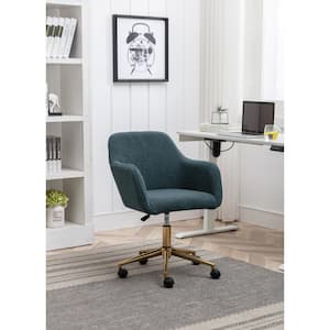 Green Fabric Home Office Chair Task Chair, Swivel Chair Executive Accent Chair with Arms Adjustable Height and Wheels