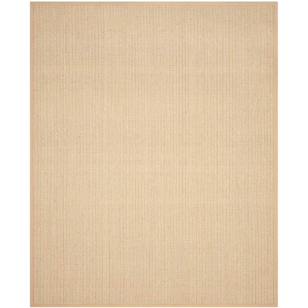 Beige Hand-Knotted Wool Area Rug, 8' x 10'