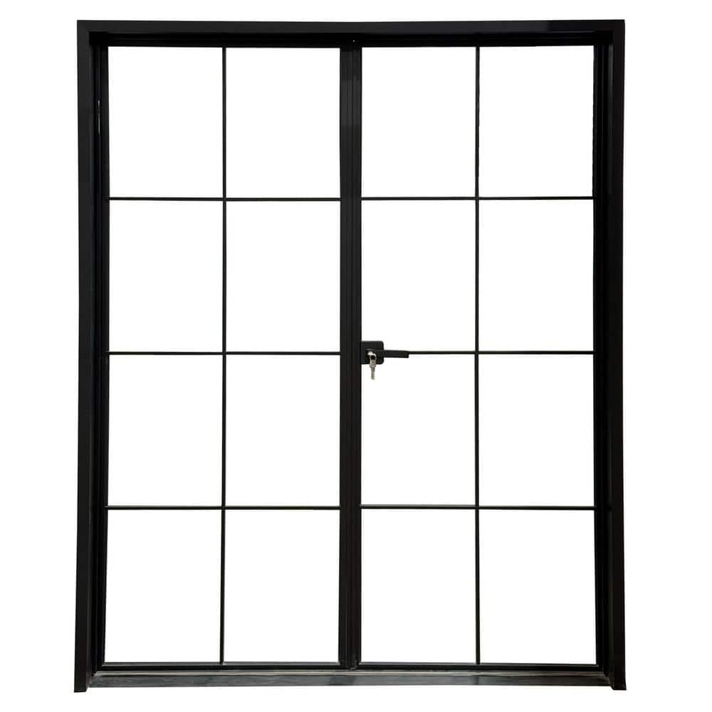 TEZA DOORS Teza Interior Door 73.5 In. X 80 In. Matte Black Aluminum ...