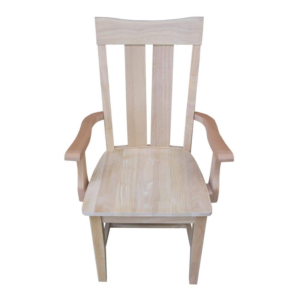 Eco-Friendly Beige Parawood Traditional Arm Chair