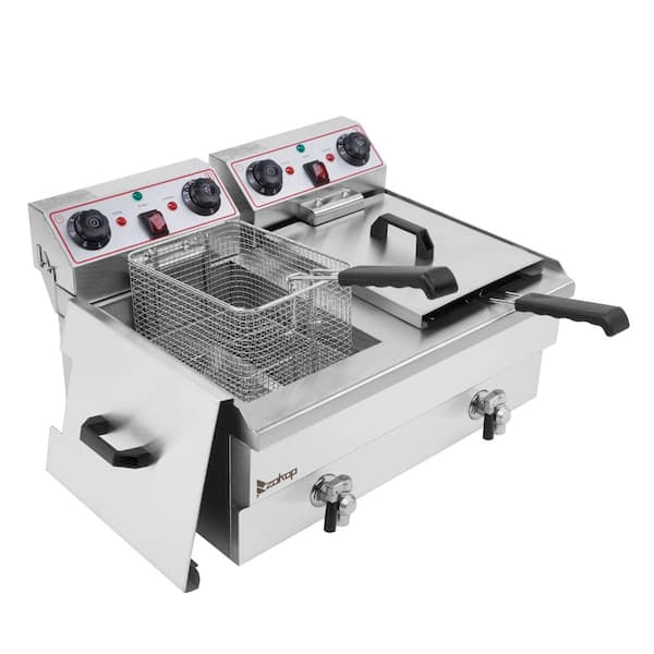OVENTE 2.11 Qt Silver Electric Deep Fryer with Removable Frying Basket  FDM2201BR - The Home Depot