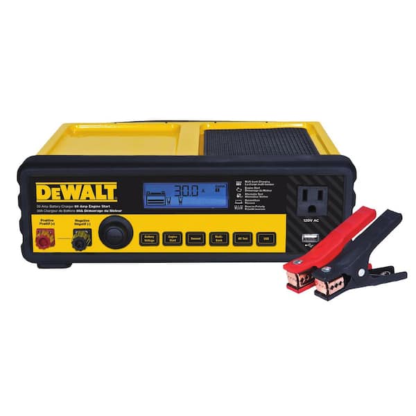 DEWALT 30 Amp Automotive Portable Car Battery Charger with 80 Amp Engine  Start and Alternator Check DXAEC801B - The Home Depot