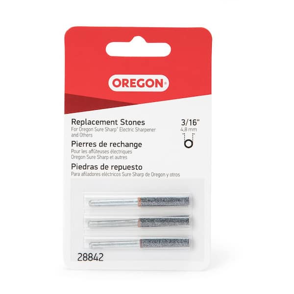 Oregon 3/16 in. Sharpening Stones (3-Pack) for Suresharp Handled Grinder, for 0.325 in. Saw Chain 28842
