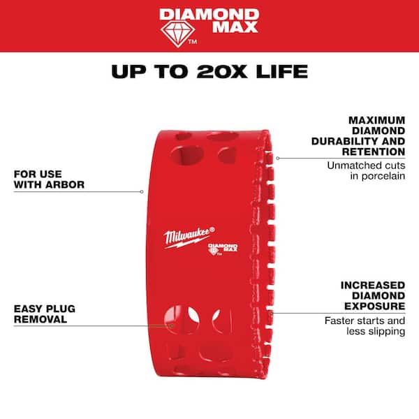 Milwaukee 4 in. Diamond Max Hole Saw 49-56-5684 - The Home Depot