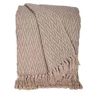 Handloomed Brown Cotton Slub Throw (52 in. x67 in. ) from Parkland Collection