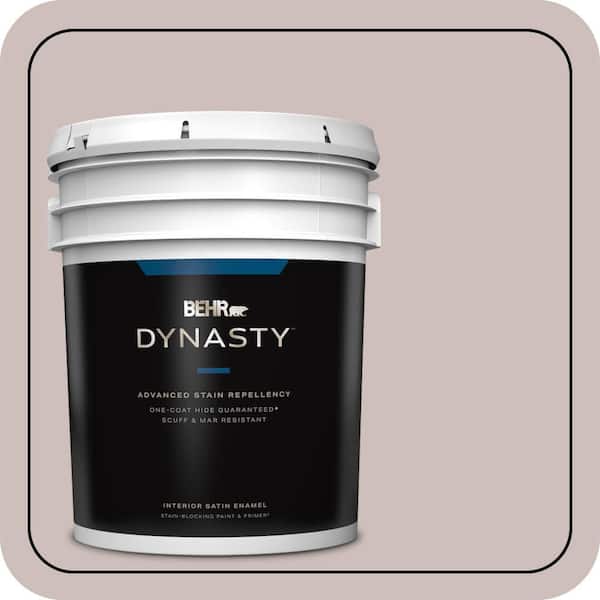 BEHR DYNASTY 5 gal. #750A-3 Vintage Taupe Satin Enamel Interior Stain-Blocking Paint and Primer