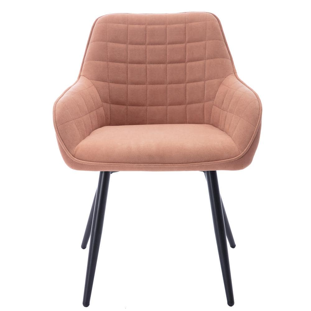 Two-piece dining room chair with metal legs(Orange)