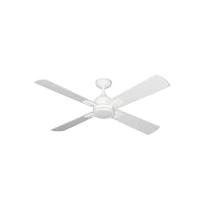 Captiva 52 in. LED Pure White Ceiling Fan and Light with Remote Control