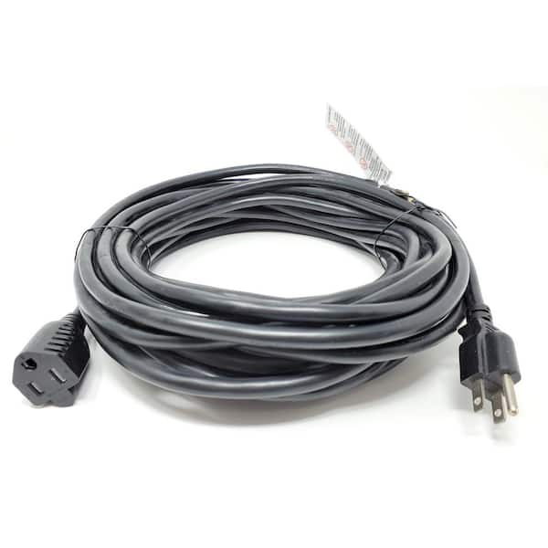 Micro Connectors, Inc 50 ft. 14 AWG Outdoor Power Extension Heavy-Duty Cable, NEMA 5-15P to NEMA 5-15R