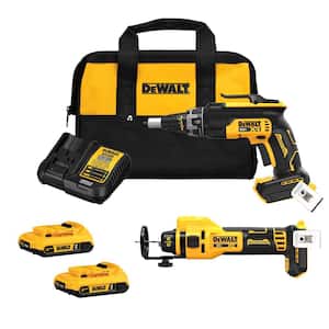 20-Volt Lithium-Ion Cordless Brushless Screwgun and Cut-Out Combo Kit with (2) 2.0Ah Batteries, Charger and Bag