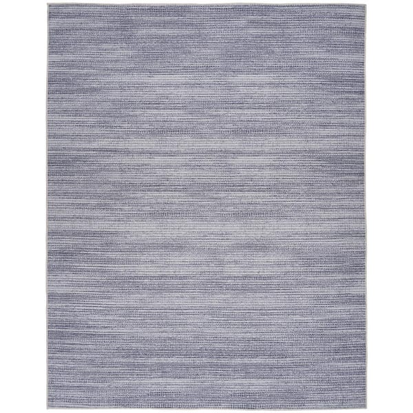 Nourison Washables Grey 8 ft. x 10 ft. Abstract Contemporary Area Rug