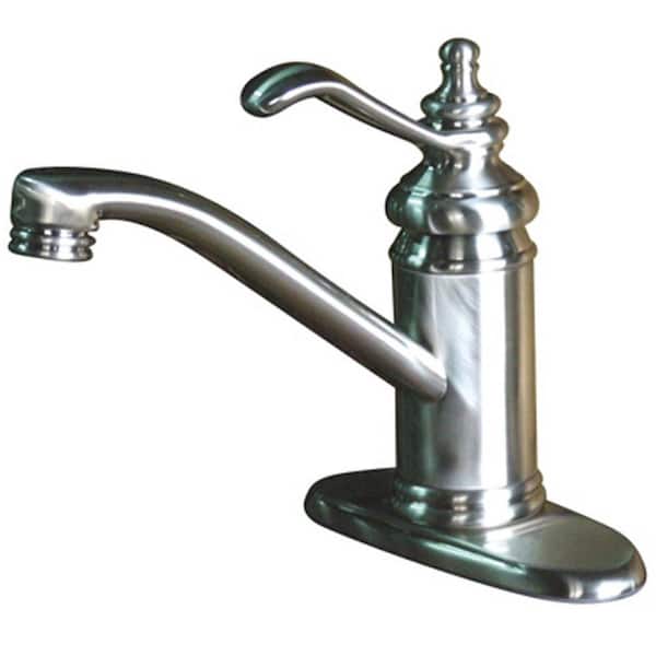 Kingston Brass Danvers 4 in. Centerset Single-Handle High-Arc Bathroom Faucet in Brushed Nickel
