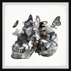 "Butterfly Swarm and Skull" by Marmont Hill Framed Animal Art Print 18 in. x 18 in.
