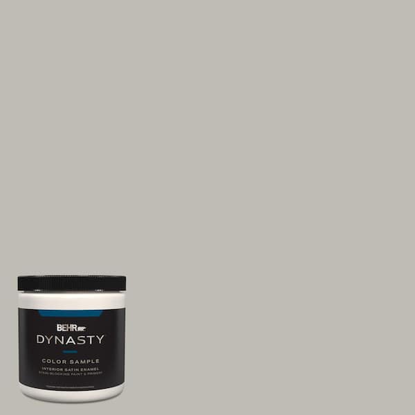 BEHR DYNASTY 8 oz. #MQ6-23 Pumice One-Coat Hide Satin Enamel Stain-Blocking Interior/Exterior Paint and Primer Sample
