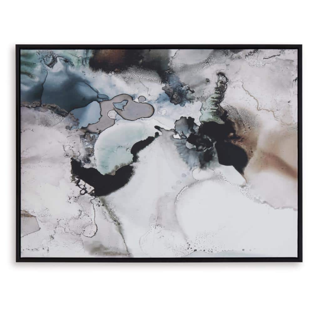 Large Abstract Black and Gray Canvas Wall Art
