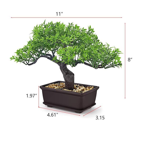 8 in. Artificial Bonsai Tree L0F6CWHSD9 - The Home Depot