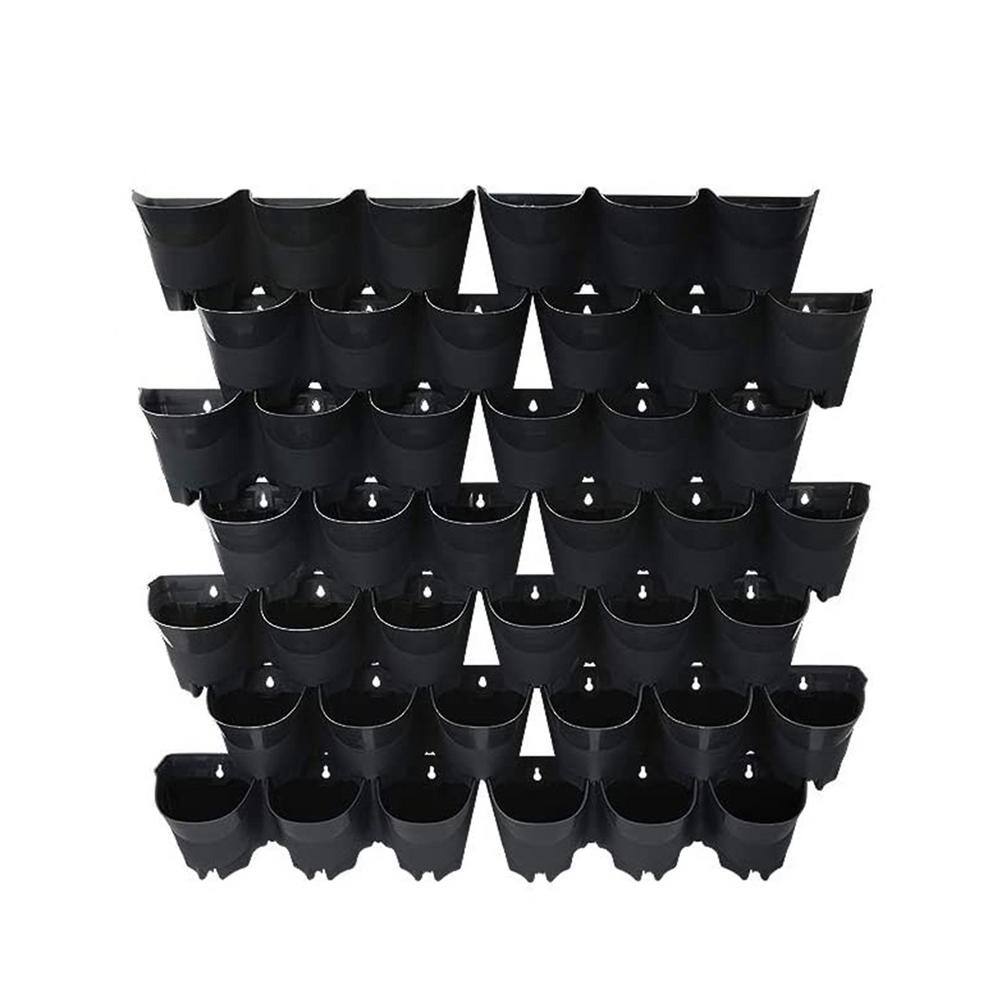 Worth Garden 42-Pocket Plastic Self-Watering Vertical Wall-Planters (14