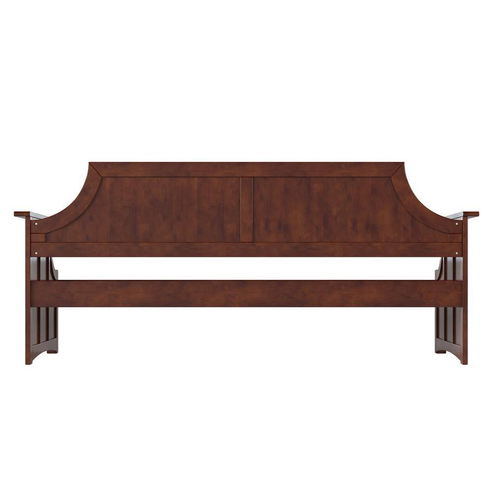 Cambridge Walnut Twin Wood Daybed Frame with Slats
