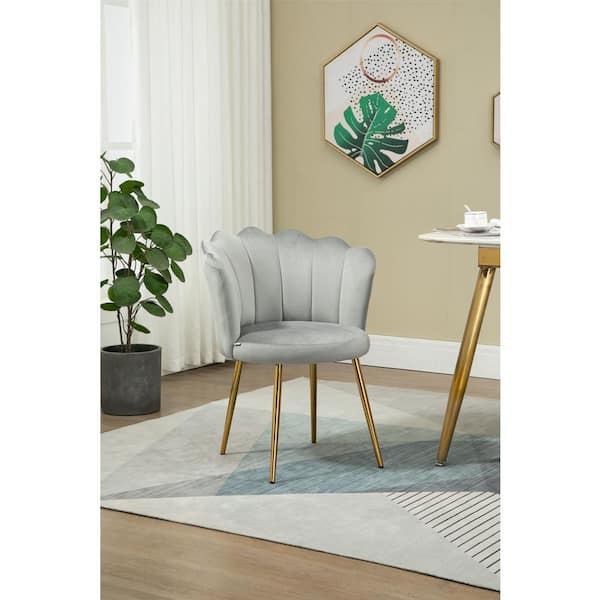 Grey velvet cocktail discount chair