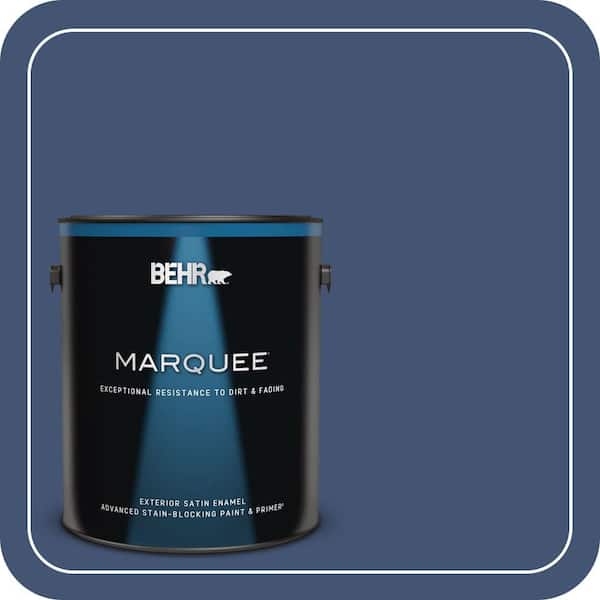 BEHR MARQUEE 1 gal. Home Decorators Collection #HDC-CL-26 Champlain Blue Satin Enamel Exterior Paint & Primer