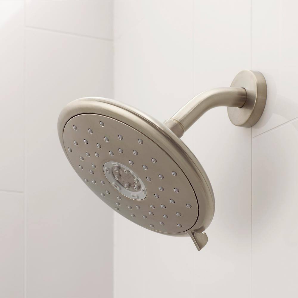 Brushed Nickel Wall Mounted Shower Trim Kit with Lever Handle