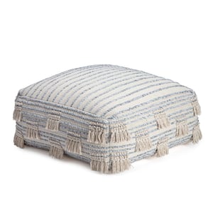 Trestles 34 in. x 34 in. x 16 in. Beige and Gray Ottoman