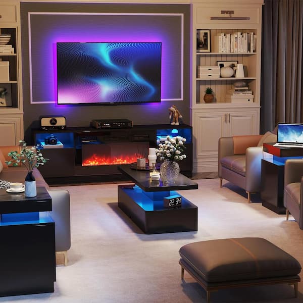 Living room set with led lights hotsell