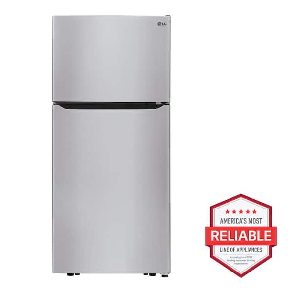 30 in. W 20 cu. ft. Top Freezer Refrigerator with LED Lighting and Multi-Air Flow in Stainless Steel