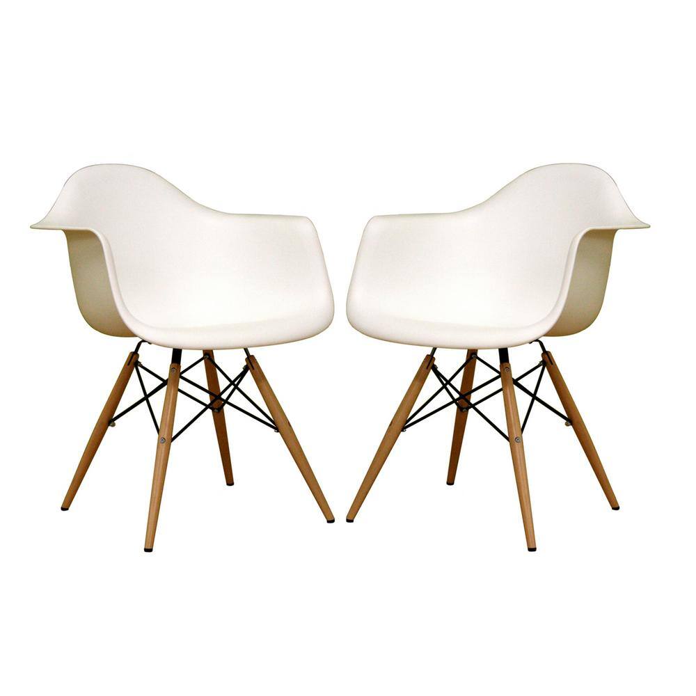 white molded evie chairs set of 2