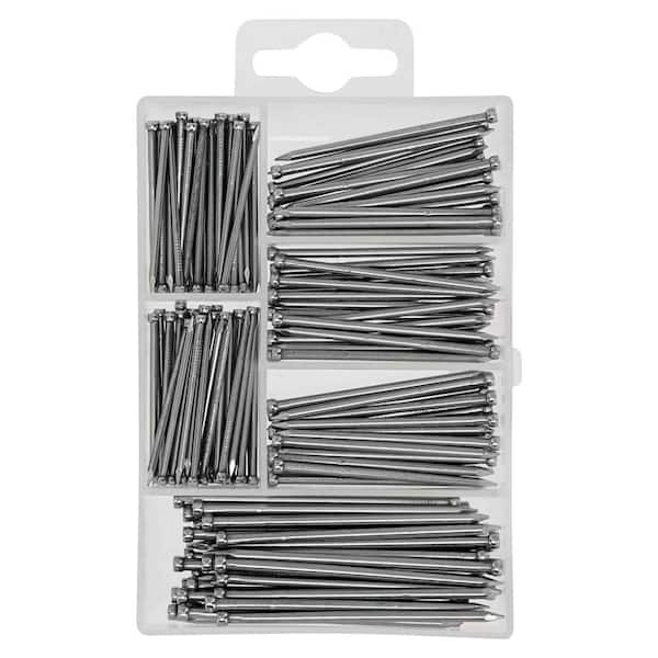 Hillman Small Brad Head Bright Finish Steel Nails Assorted Kit