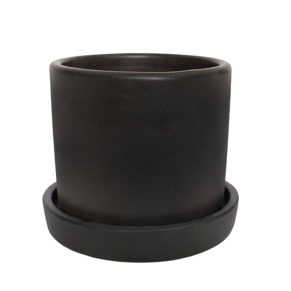 EcoChic Cream 9" Round Natural Fiber Indoor Planter with Saucer