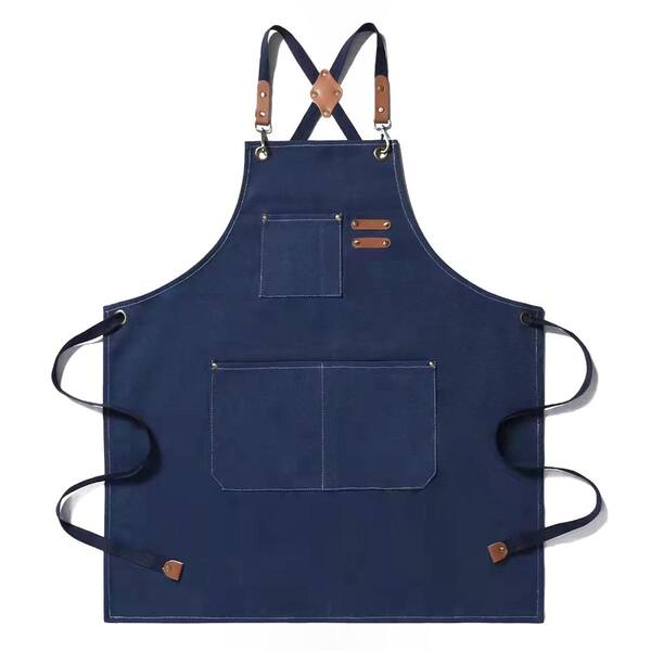 Soft Cotton Canvas Aprons for Men Women with Large Pockets