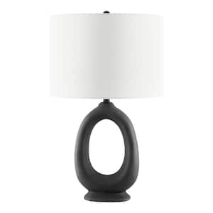 Tatton 23 in. Black Table Lamp with Ceramic Base