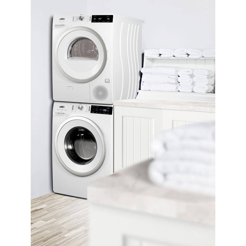 Summit Appliance SLD242W Summit Appliance 3.88 Cubic Feet Ventless Electric Stackable Dryer