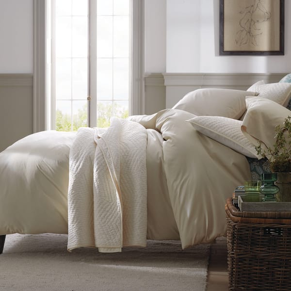 Legends Hotel Supima Cotton Percale Oatmeal Cotton King Fitted Sheet