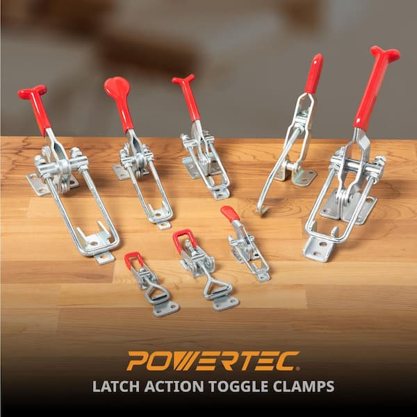 1980 lb. Latch-Action Toggle Clamp, 90° Vertical U-Bolt Latch (2-pack)