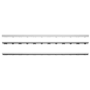 1/12 ft. x 3 ft. Quick Deck Composite Deck Tile Straight Trim in Icelandic Smoke White (2-Pieces/Box)